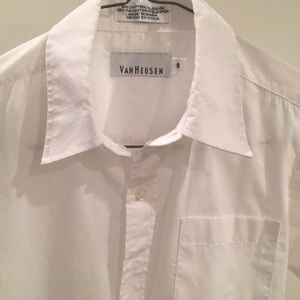 Van Heusen boys white long sleeved dress shirt